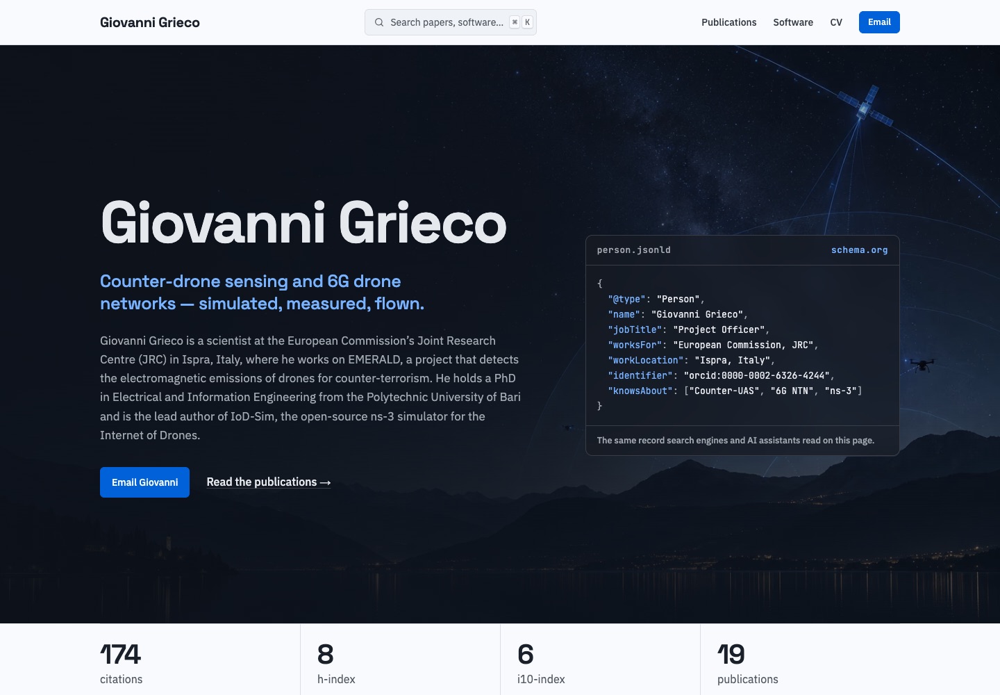 Homepage di Giovanni Grieco