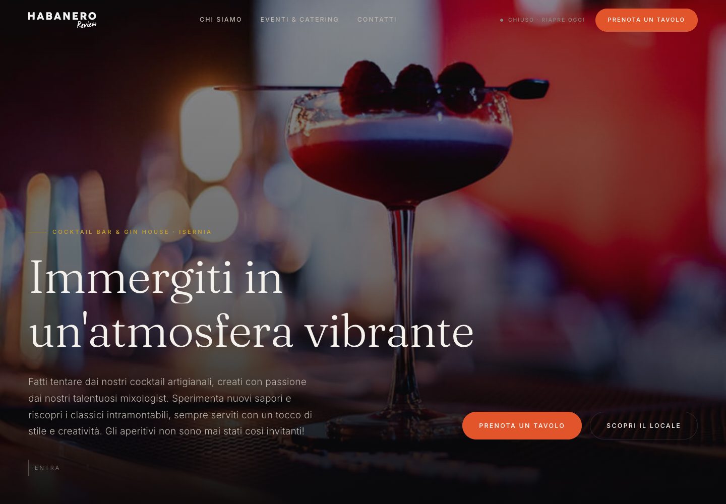 Homepage di Habanero Review