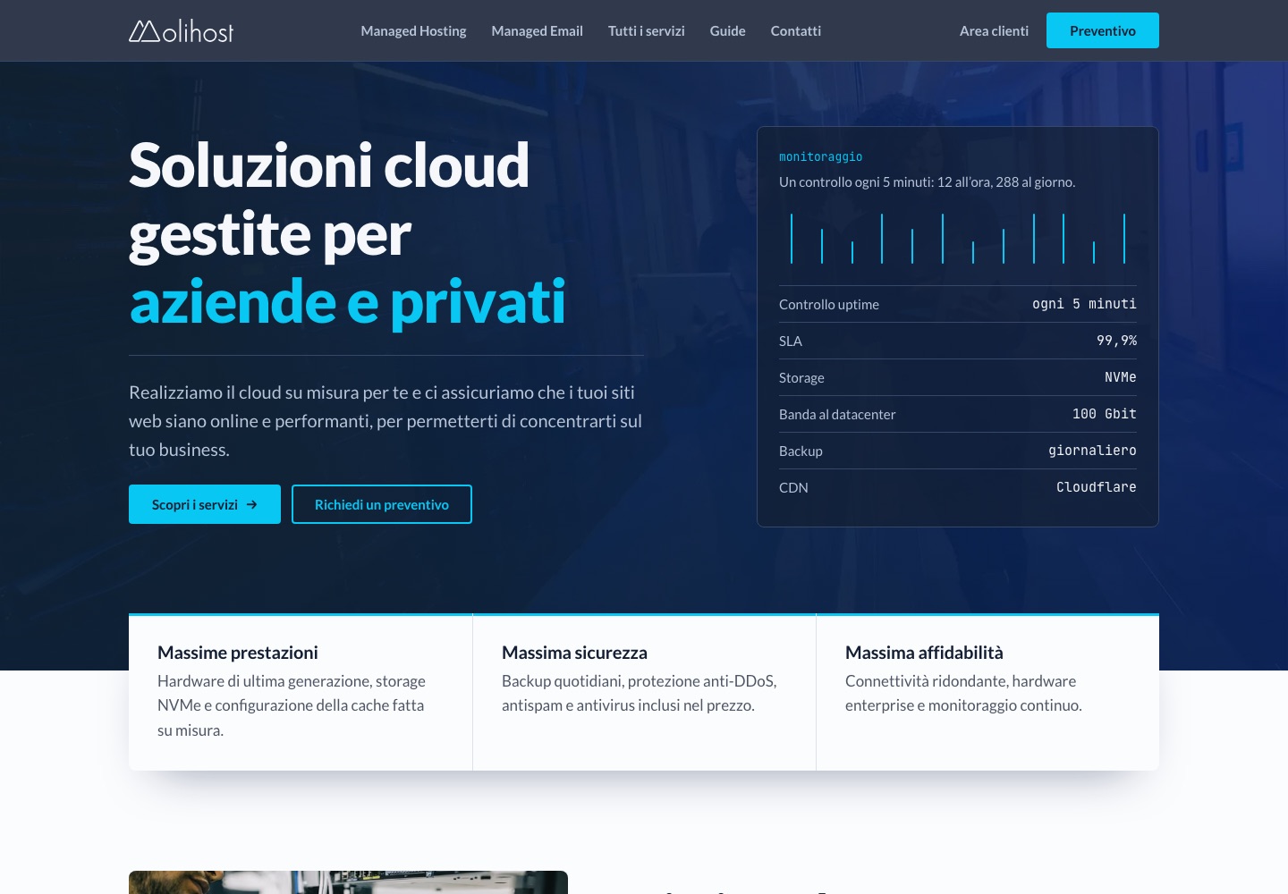 Homepage di Molihost